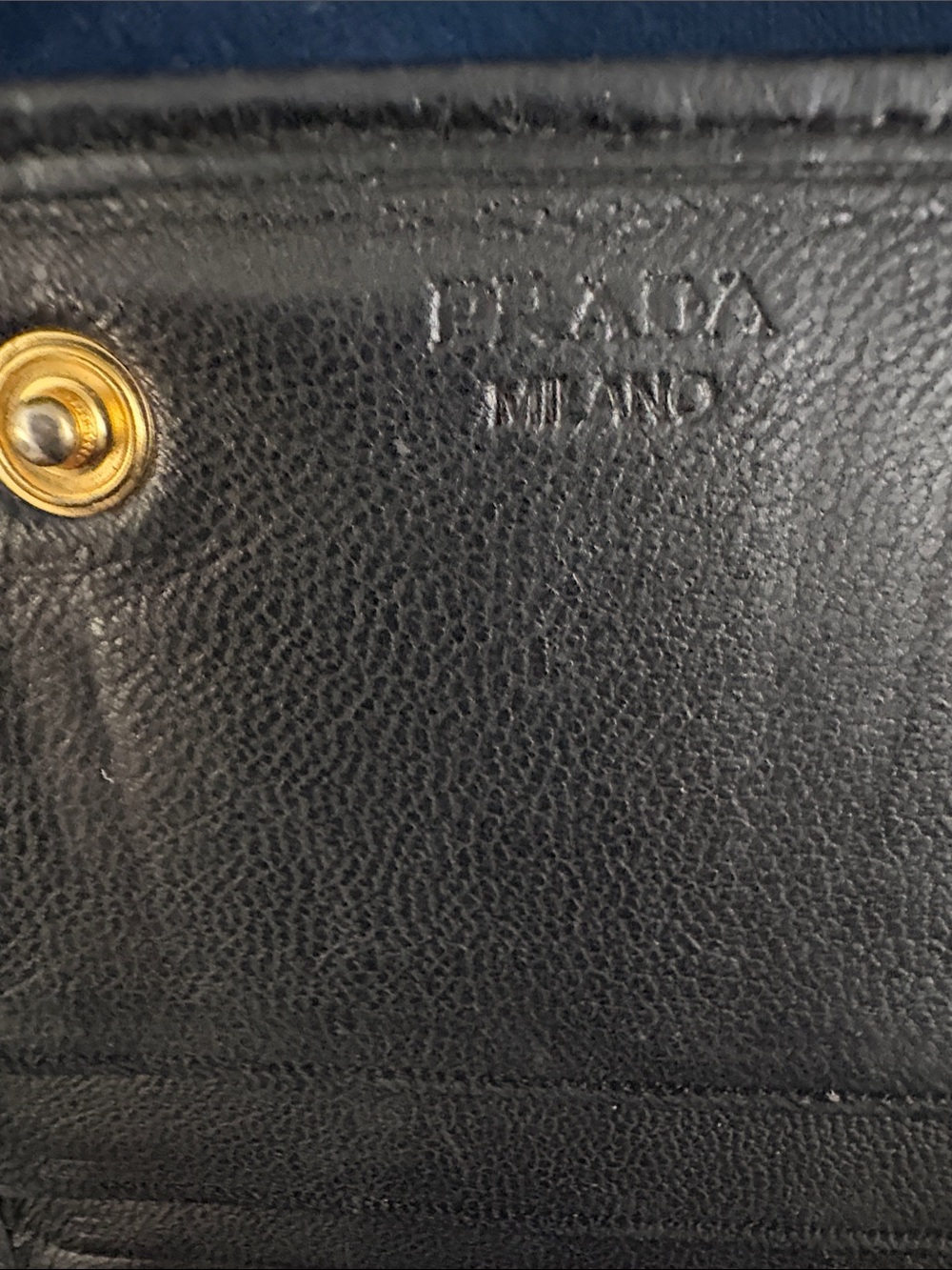 Prada Nappa Gaufre Black Ruched Leather Long Wallet with COA - Picture 4 of 8